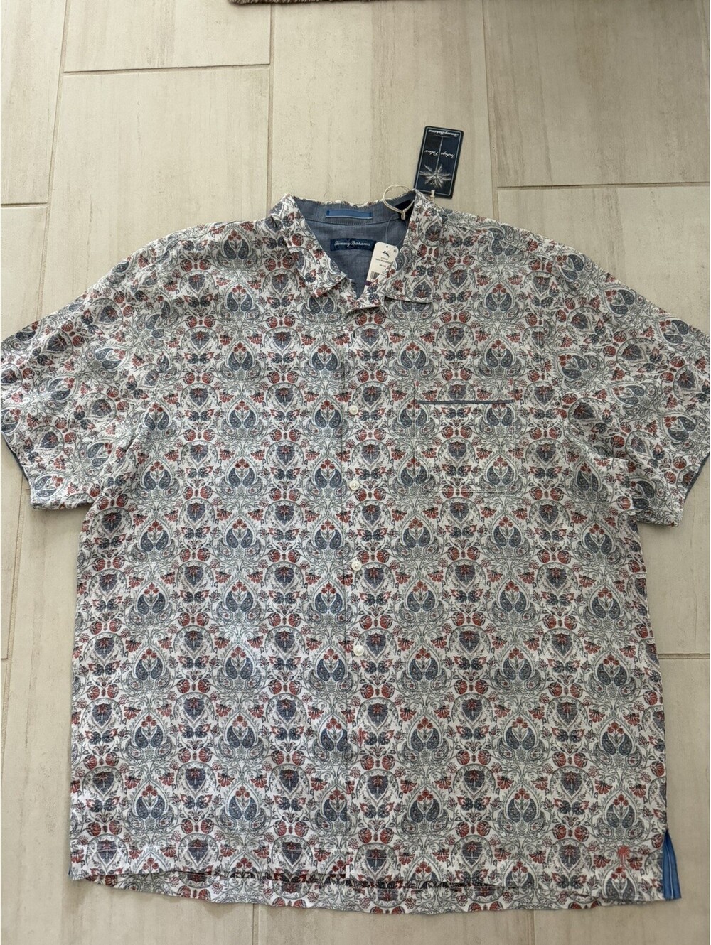 NWT Tommy Bahama Indigo Palms Mens Santa Rosa Gardens  Button Shirt XXL